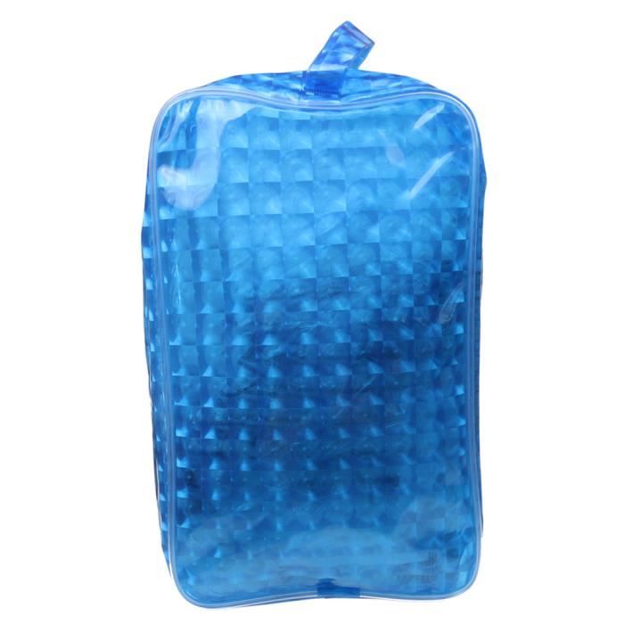 Sac de Natation Etanche en EVA Trousse de Toilette Organisateur Serviettes de Plage Maquillage Cosmétique Bleu Bijoux L