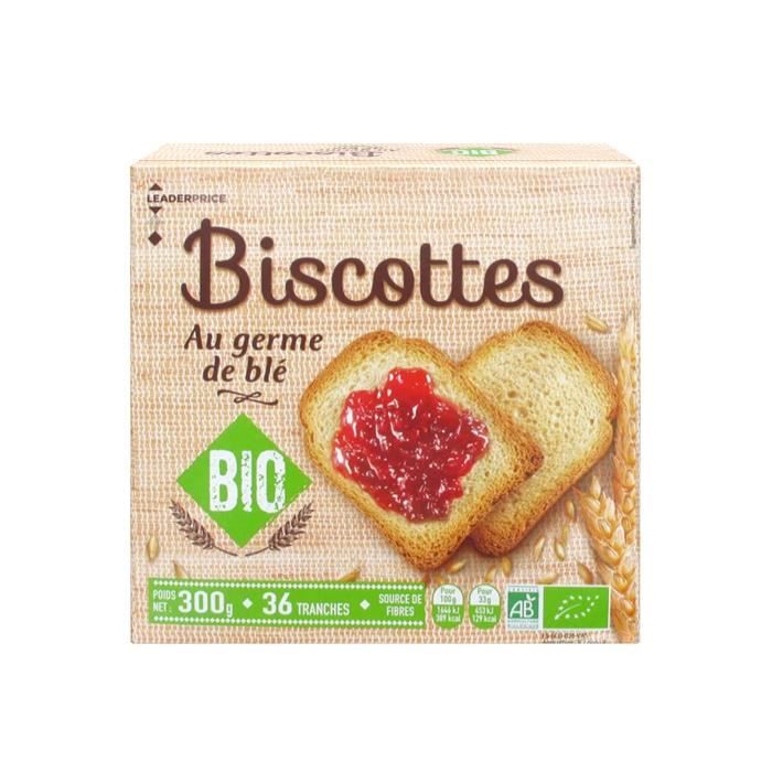 Biscottes au germe de blé Bio x36 - 300g