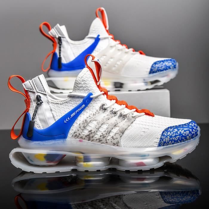 Blanc Baskets Homme-chaussures de sport