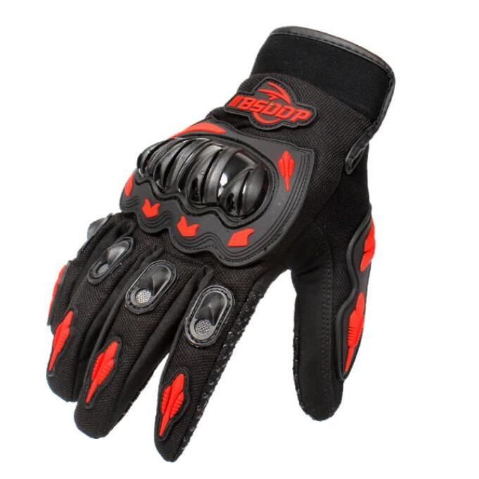 Rouge Gants d'équitation de moto