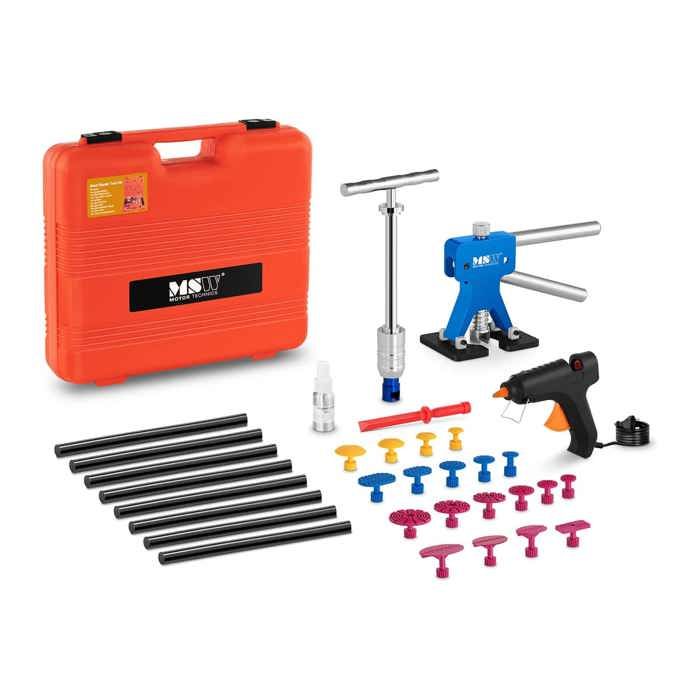 Kit de Débosselage Sans Peinture Outils DSP MSW-DENTPULLERSET2 (33 Pièces Pistolet À Colle 8 Bâtons De Colle Sac)