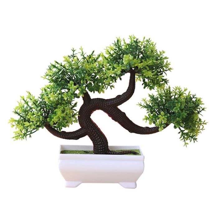 Plante en Pot Plante Artificielle Coloré Arbre Plastique Bonsaï de Simulation Extérieur Plante Verte Décoration