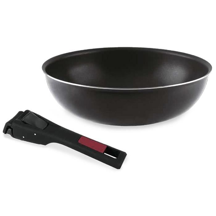 SITRAM Wok Agile - Aluminium anti-adhésif - Ø 28 cm - Noir - Tous feux dont induction