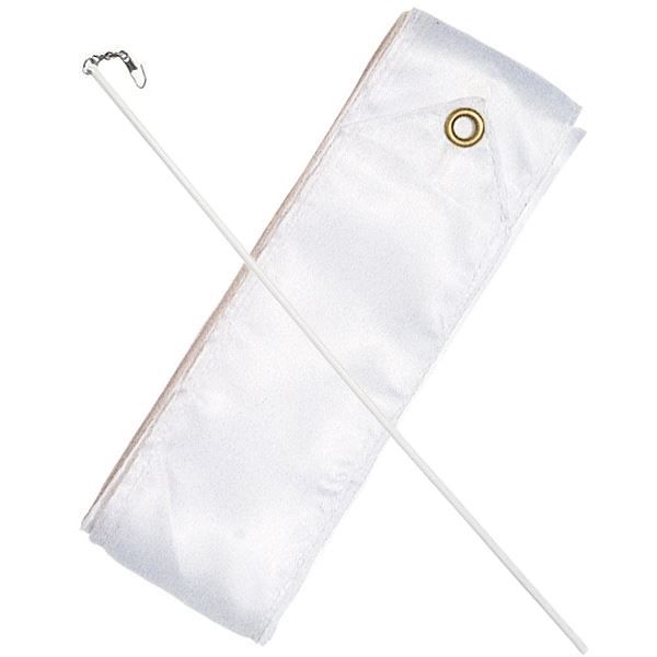 Ruban 6 m Blanc avec bâton fibre verre