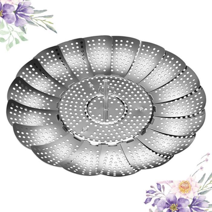 1 pc en acier inoxydable vapeur pliable cuit à la brioches réglable panier pour fruits de mer AUTOCUISEUR - COCOTTE MINUTE