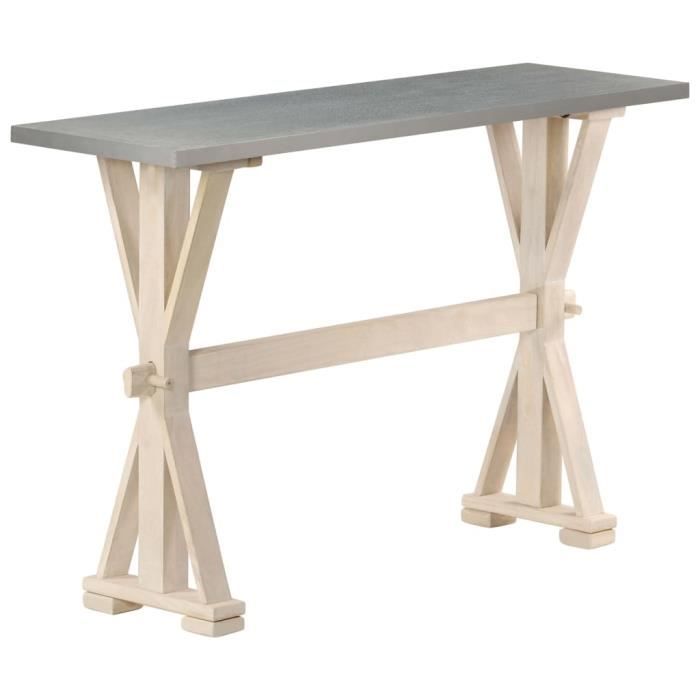 Zhihushop - Meuble - Table console table d'appoint avec dessus en zinc 118x35x76 cm Bois de manguier