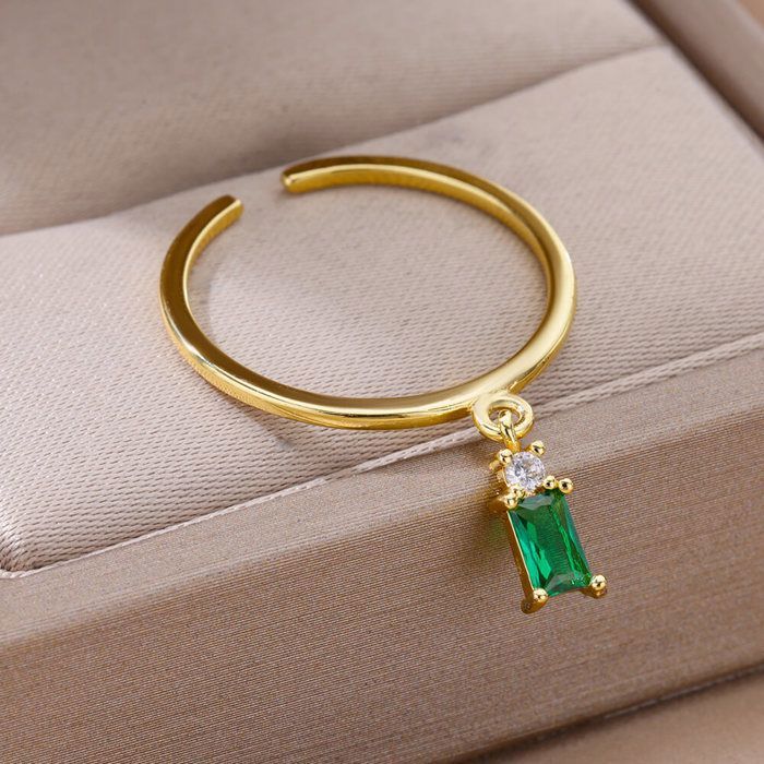 Bague Fleur De Vie Réglable En Acier Inoxydable - Symbole Géométrique Spirituel Avec Cristal, Bijou Pour Femme