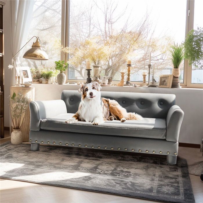 Meilleurs prix pour Canapé pour Chien Grande Taille - Moderne et Chic - Gris - 120x74x40cm