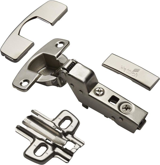 Charnière Invisible HETTICH Sensys 8645i à Enfoncer 110° - Écart 52 Mm, Profondeur 0 Mm, Neuve
