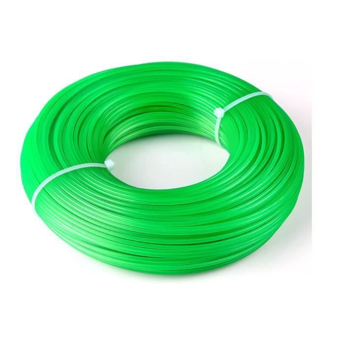 Bobine De Fil Nylon Pour Débroussailleuse - Diamètre 2 Mm, Longueur 100 M, Section Ronde