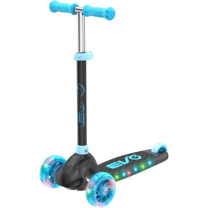 Habib Trottinette Enfant 3 Roues avec Roues LED & Siège | Pliable Régl Habib Trottinette Enfant 3 Roues avec Roues LED & Siège | Pliable Régl