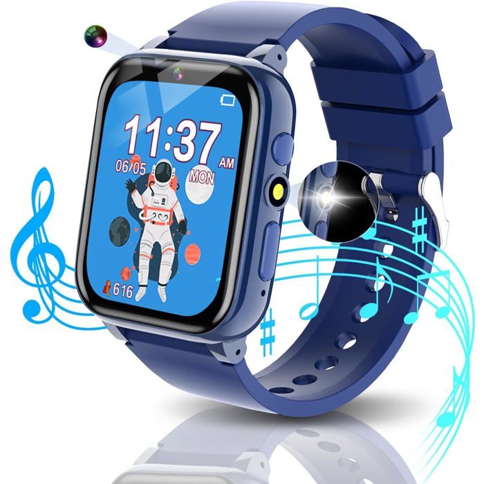 Brolteja – Téléphone Enfant 2,8 Pouces – Appareil Photo, Musique, Podomètre, Alarme, Jeux – Cadeau Noël