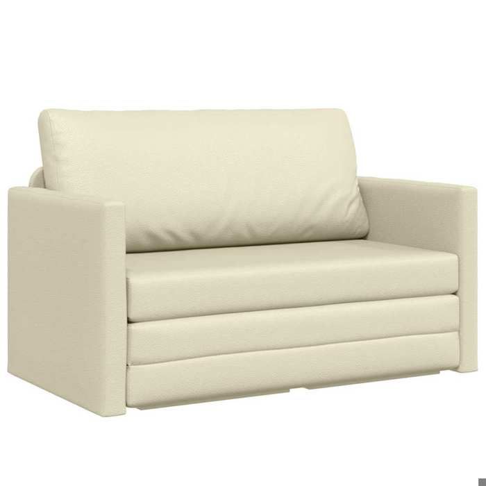 SWEETY@ Canapé-lit Moderne - Fauteuil-lit Convertible - Crème 124x71x78 cm - Cuir artificiel LL564 SWEETY@ Canapé-lit Moderne - Fauteuil-lit Convertible - Crème 124x71x78 cm - Cuir artificiel LL564