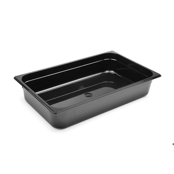 Bac GN 1/1 Profi Line Noir - Hendi - Noir - l325- L530- P100- h- Polycarbonate