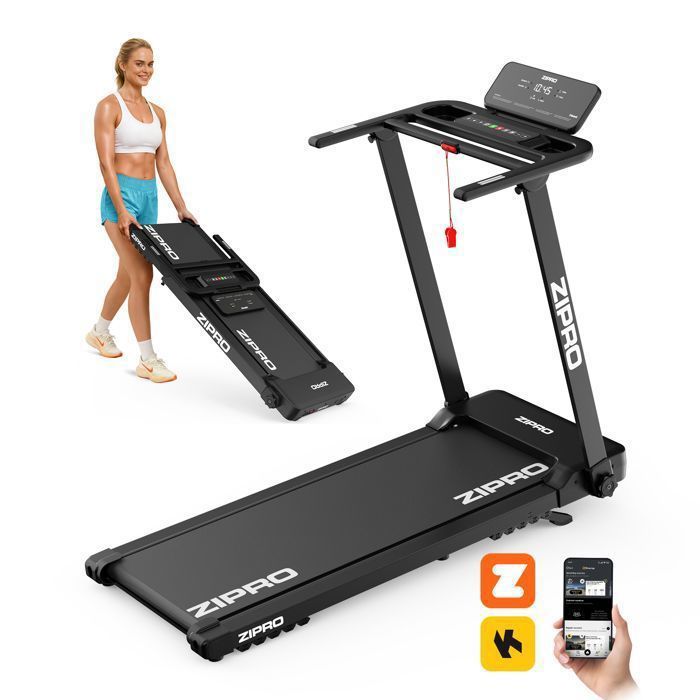 Tapis de course électrique ZIPRO Forma Lite - Pliable et Compact - Surface 102x40 cm - Écran LED - 12 Programmes