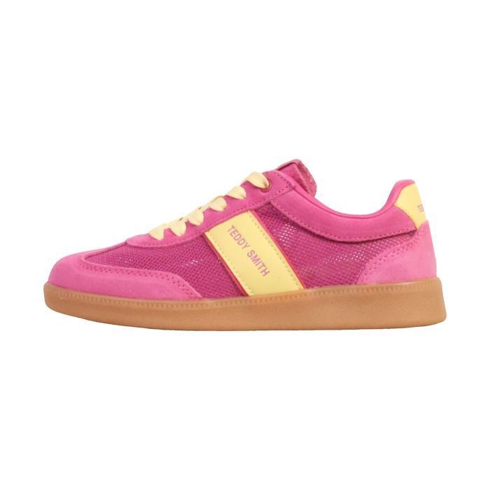 Teddy smith Basket Cuir Teddy Smith - Fucshia