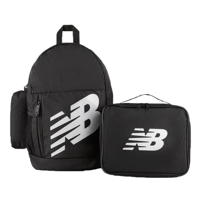 Sac à dos - NEW BALANCE - Backpack - Noir - Avec trousse et pochette lunch - 42x30x10 cm