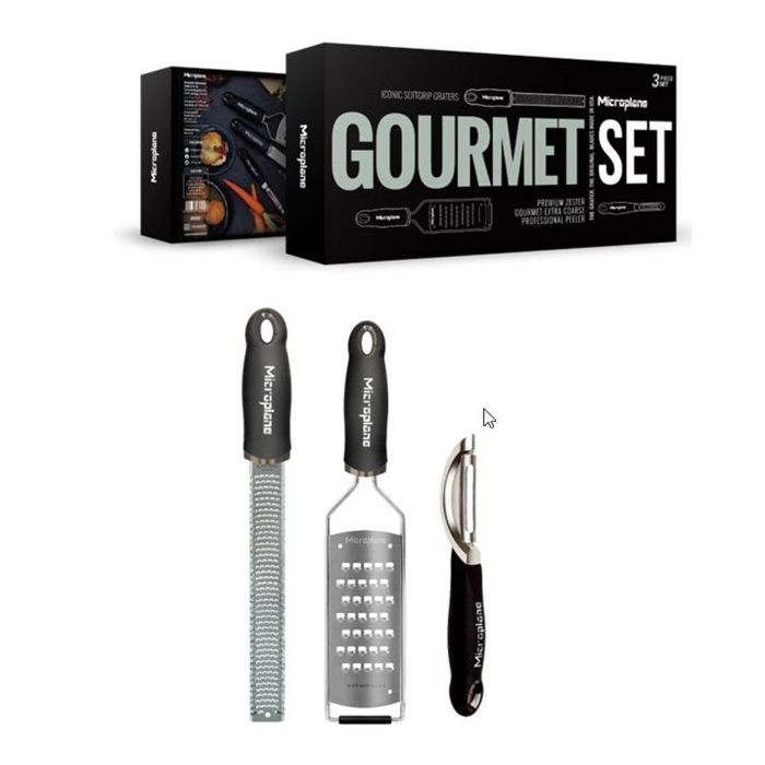 Coffret 1 Zesteur 1 Râpe et 1 éplucheur Collection Gourmet - MICROPLANE