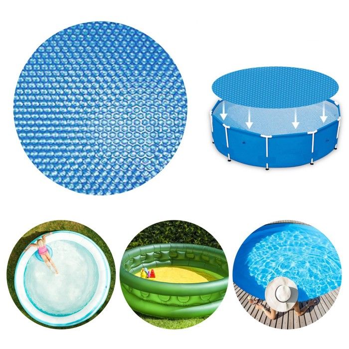 Bache a bulle piscine ronde 240cm bleue – Solaire chauffante thermo-isolante – Découpable sur mesure – Pour chauffer l’eau