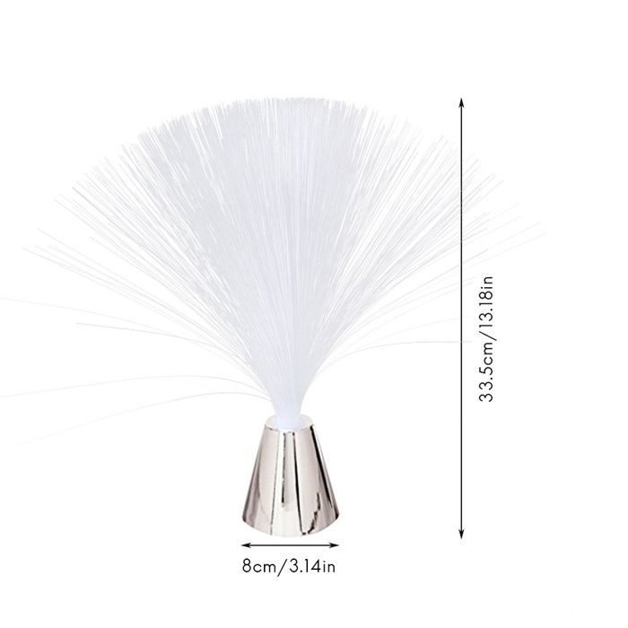 AUCUNE Veilleuse Belle lampe de nuit à fibre optique LED à couleur changeante romantique deco meuble Argent