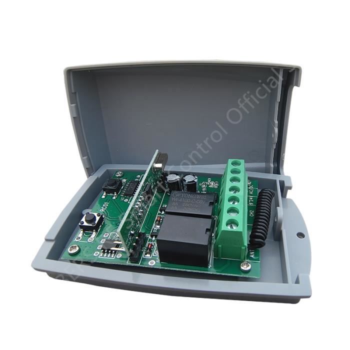Liyoe Récepteur Universel Télécommande Porte De Garage 433 MHz - Compatible Code Fixe, Apprentissage Et Roulant 12-24V