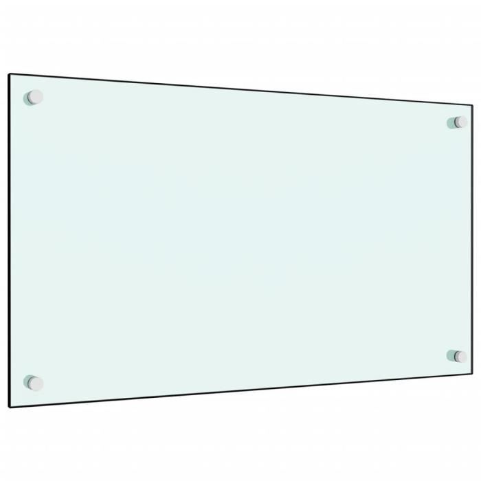 Dosseret De Cuisine En Verre Trempé VidaXL 70x60 Cm - Transparent, Facile à Nettoyer, Neuf