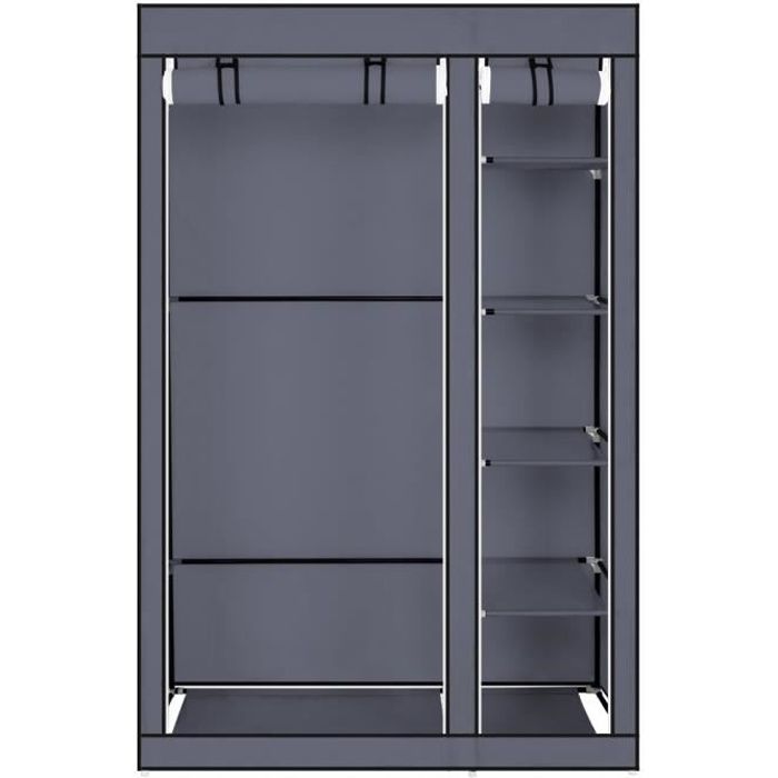 Armoire Penderie de Vêtement Meuble Rangement en Tissu Imperméable Anti