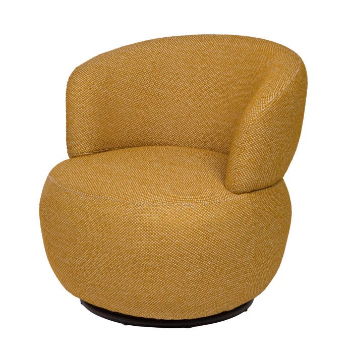Fauteuil en tissu jaune Brice - Amadeus Fauteuil en tissu jaune Brice - Amadeus