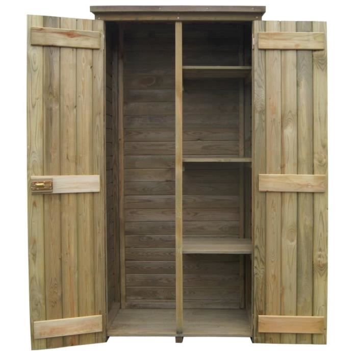Abri à outils - ARAMOX - Cabanes en pin - 85 x 48 x 177 cm - Toit imperméable - Écologique