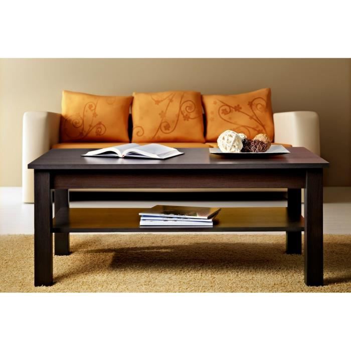 Table Basse Wenge Rectangulaire Stolik En Mdf 110x45x60 Cm Achat