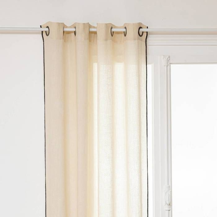 Rideau Linah beige 130x260cm - Atmosphera Créateur dintérieur