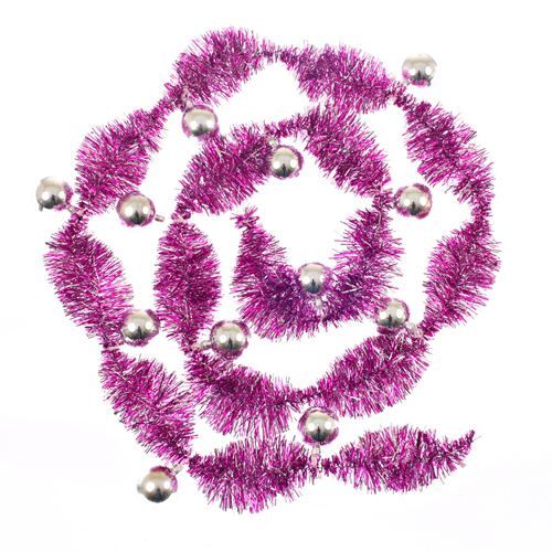 Guirlande de noël Pompon - 12 boules - Fuchsia … - Cdiscount Maison