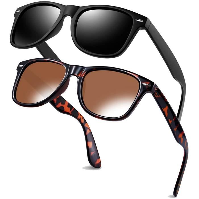 Lunettes de soleil homme polarisees Lunettes de mode vintage lunettes de soleil carrees classiques lunette de ski Protection 405 Achat Vente lunettes de soleil Homme Cdiscount