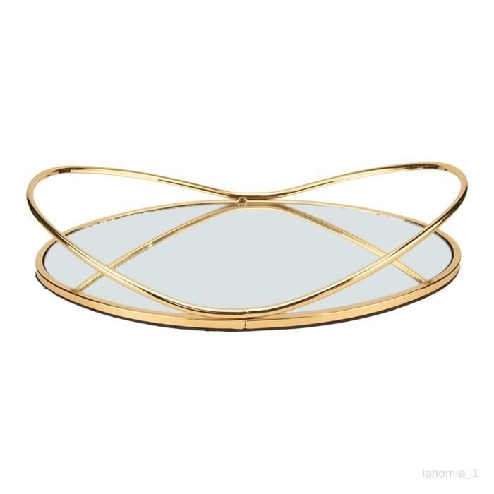 CASA HEAVEN Lot De 3 Plateaux Ronds Avec Miroir – Plateaux
