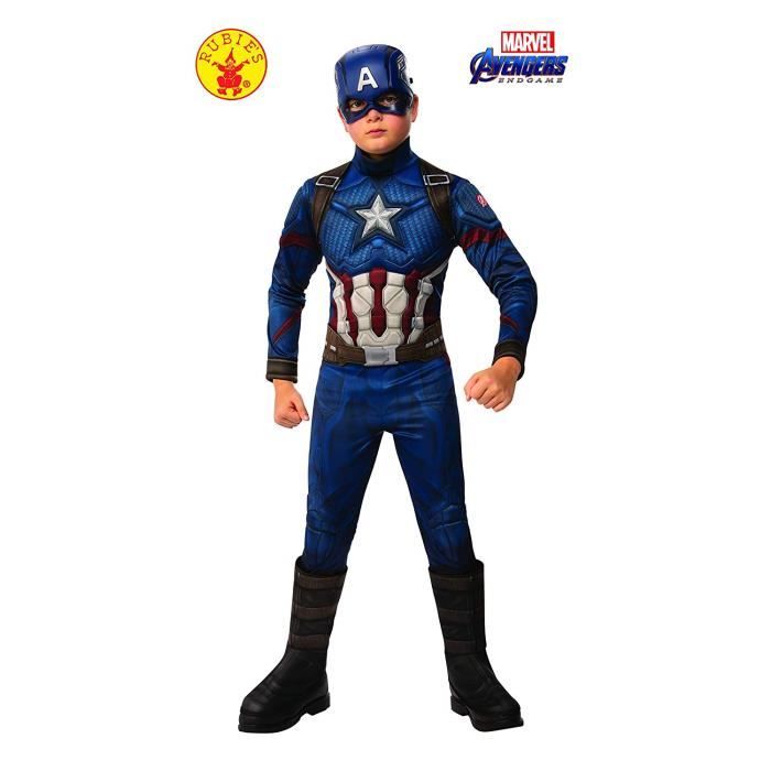 Rubie´s Rubie`s Costume Officiel Avengers Endgame Captain America Deluxe  Enfant Taille S 3-4 Ans Hauteur 117 cm - - Cdiscount Jeux - Jouets