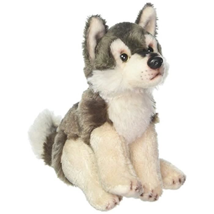 peluche loup gris