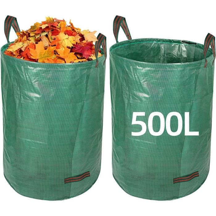 Sacs à déchets de jardin – 500 litres – Sacs de jardin robustes avec poignées, sacs réutilisables pour ramasser les déchets de[138]