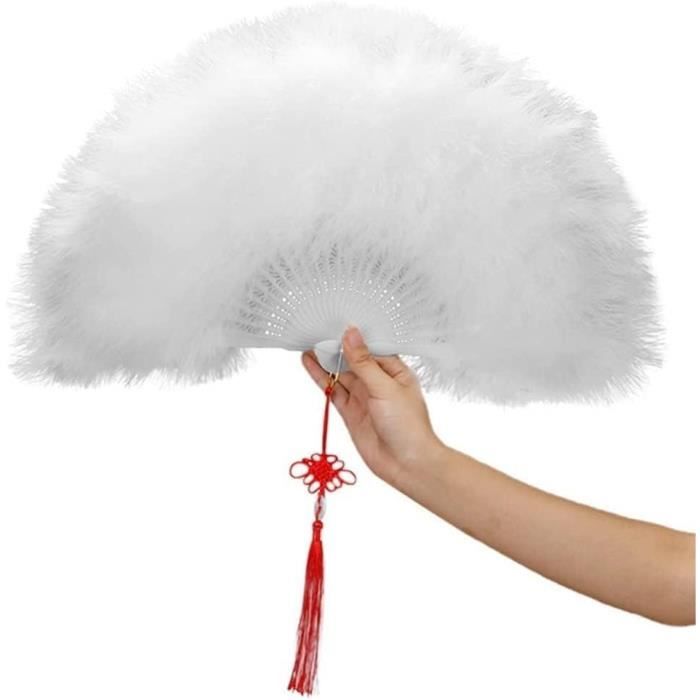 Éventail brodé, éventails à main en tissu de soie imité, éventail à main brodé rétro double face for accessoires de danse, cadeaux de fête de cosplay