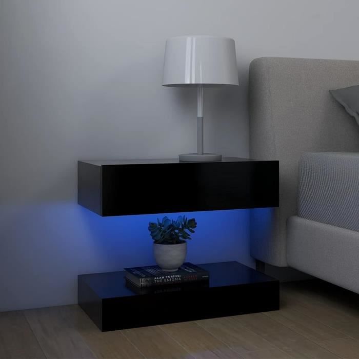 Ikea Table de chevet VIKHAMMER 60x39x65 cm noir