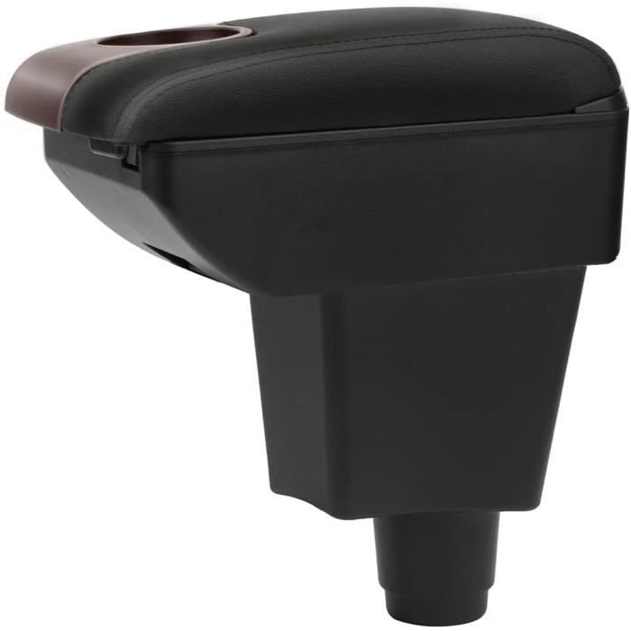 Accoudoir De Rangement Pour Dacia Dokker - Console Centrale Avec Ou Sans USB, Cuir PU, Noir
