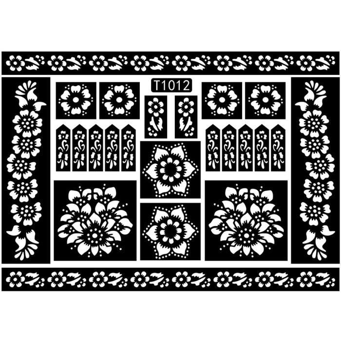 PX03122-TATOUAGES .Pochoir Professionnel Pour Tatouage Temporaire à La