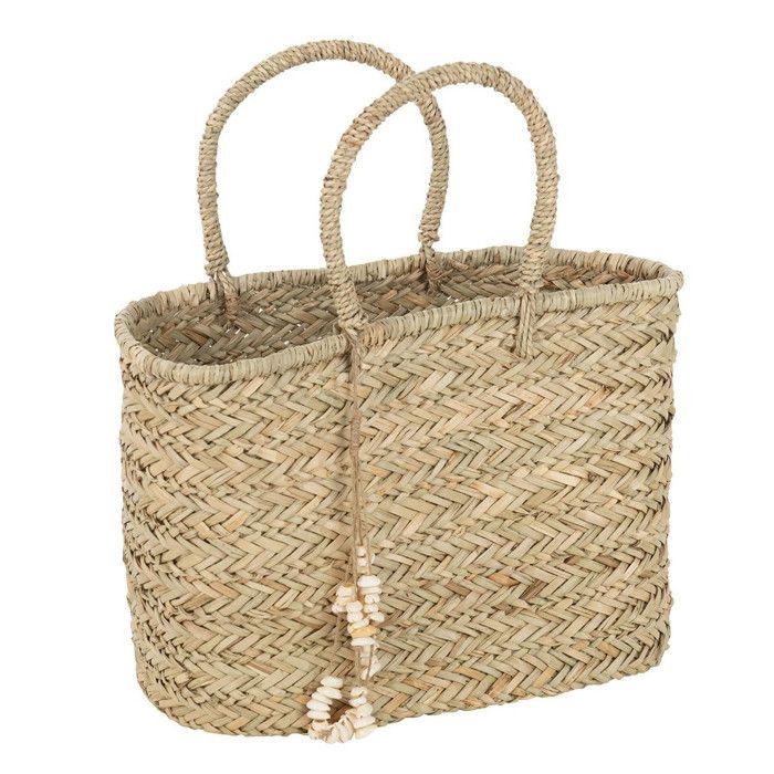 Sac de Plage Coquillages 51cm Naturel