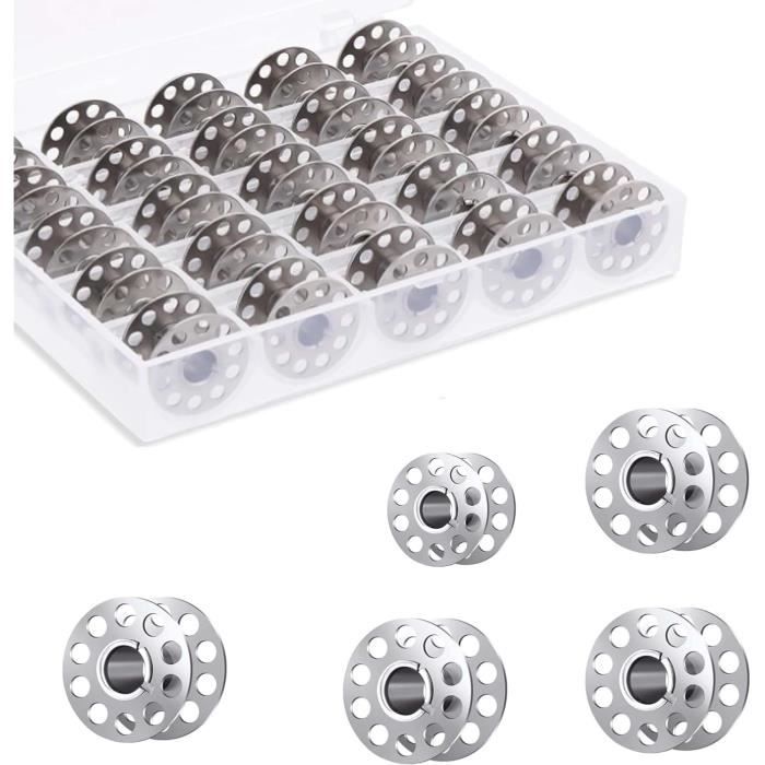 Lot De 10 Bobines Métal Classe 15 Qualité Supérieure - Compatible Brother, Singer, Bernina, Kenmore