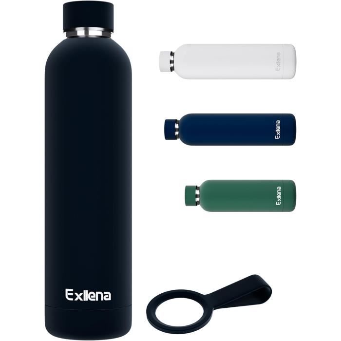 Gourde Isotherme 1000 Ml – Acier Inox 18/8 – Sans BPA – Garde Le Chaud 12h Et Le Froid 24h – Avec Paille Et 2 Bouchons - 8
