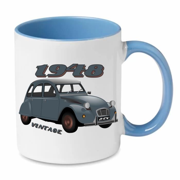 Mug Bicolor Imprime Custom Citroen 2 Cv Vintage 1948 Tasse Chope Bleu Et Blanc Mode Voiture Ancienne 325ml 11oz Cdiscount Puericulture Eveil Bebe