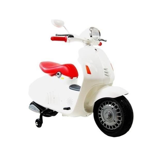Scooter électrique enfant Vespa 89 cm 12V Blanc