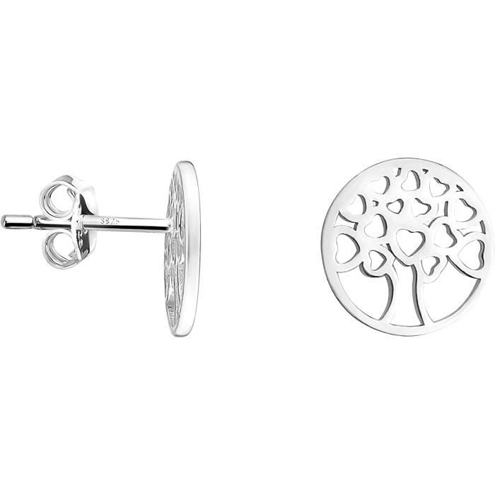 YADOCA Boucles d'oreilles en Argent 925 pour Femmes Filles Boucles d'oreilles Arbre de Vie Boucles d'oreilles Pendantes en Zircone Cubique Bijoux Cadeaux Pour Elle