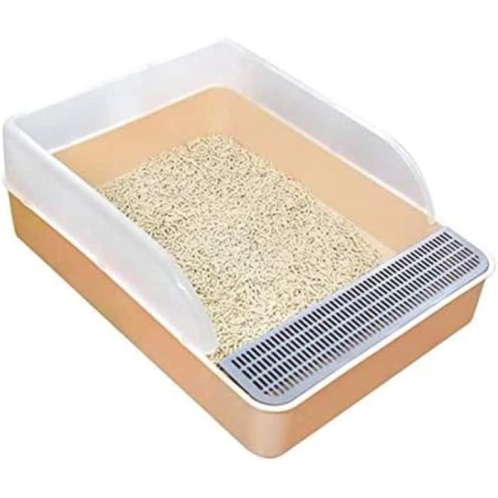 Bac A Litiere Pour Chat Facile A Nettoyer Toilette Semi Fermee Pour Chat Grand Bassin Carre Pour Garder Toutes Les Boites Bie L576 Cdiscount