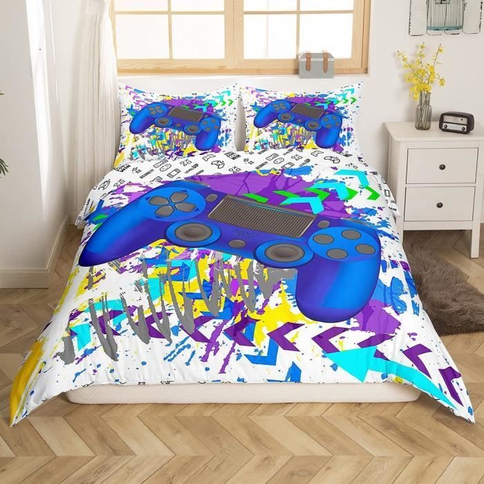 AYMAX Parure de lit Double réversible Squid Game Will You Play ? - 200 cm x 200 cm