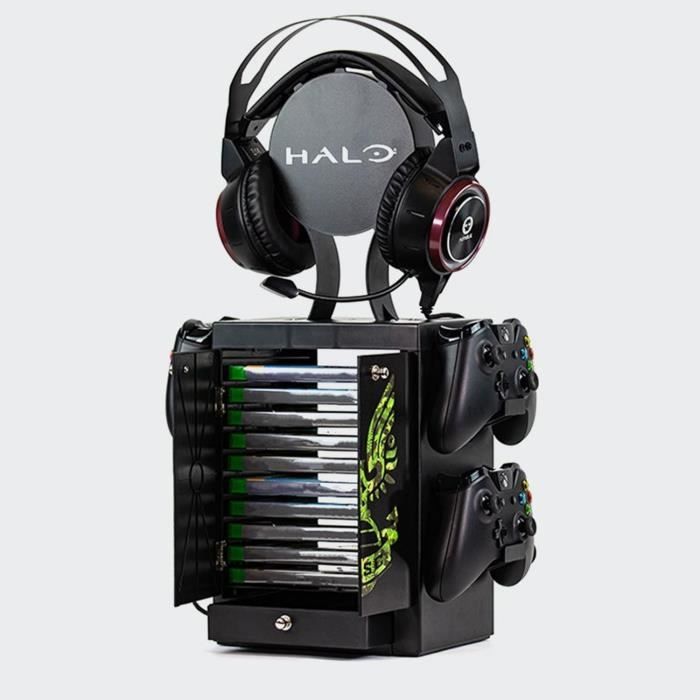 Casier de rangement Halo officiel UNSC - Avec support jeux Playstation et  Xbox - Support casque - Cdiscount Informatique
